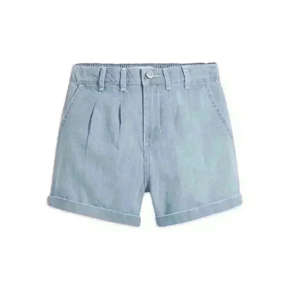 Signature by Levi Strauss Girl's Blue Aqua Explorer High Rise 3" Shorts Size 7